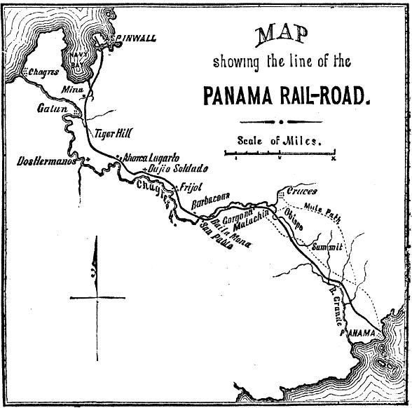 Mapa de la Ruta Original del Panama Rail-Road